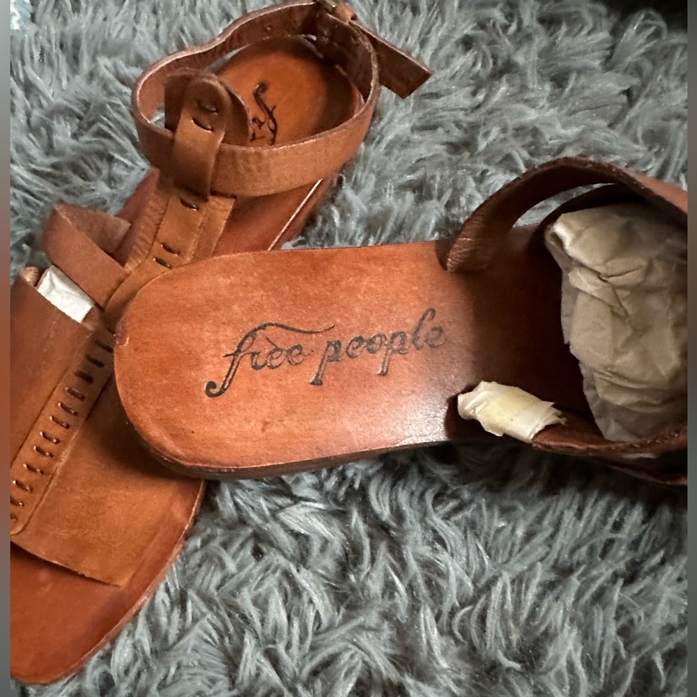 Free people long wkd sandals in tan size EU 37 (size 7 women) BNWT